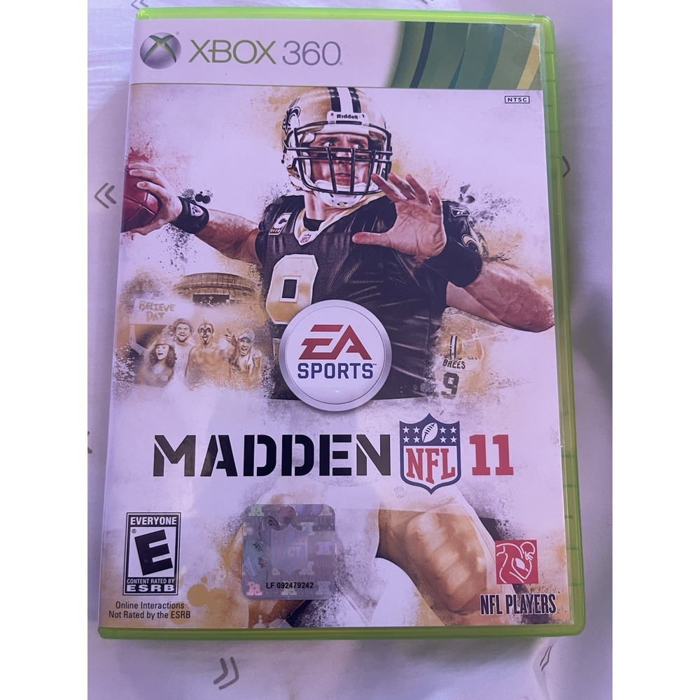 Madden 11 (Microsoft Xbox 360, 2010) NFL Drew Brees Saints